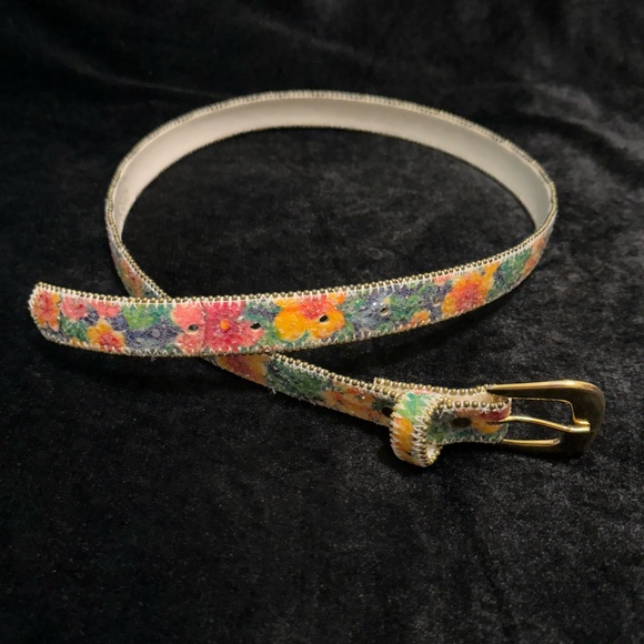 Absolutely Fresh Accessories - Absolutely Fresh Bonded Leather Belt "Sparkly" Multicolor Size M/L